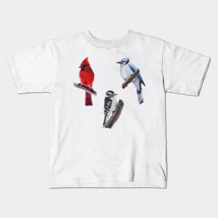 Wild Bird Sticker Set Kids T-Shirt